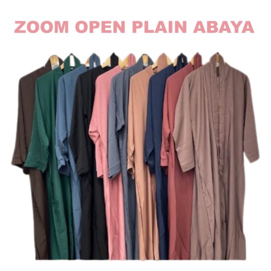 Zoom Open Plain Abaya